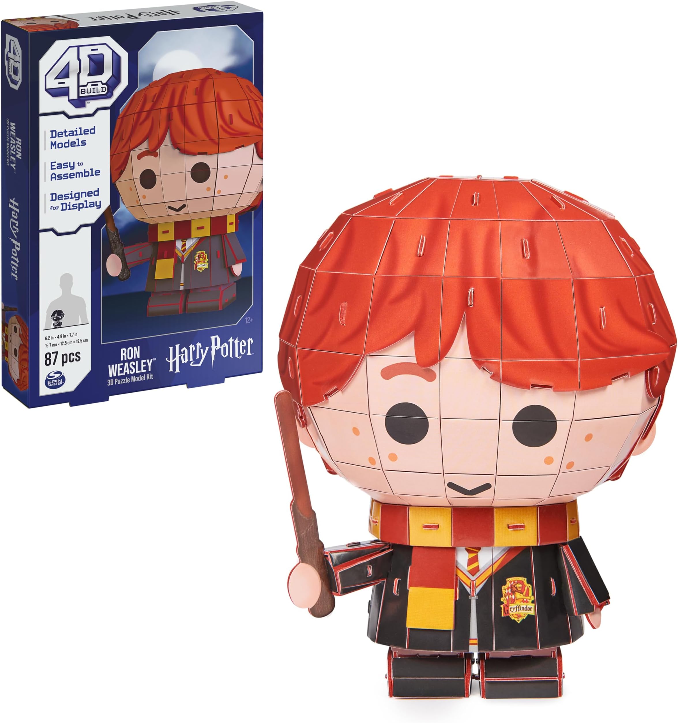 Harry Potter Ron Weasley 3D Model Kit, Harry Potter Collectibles & Desk Decor, Adult Puzzle, Building Toys, 87 Pieces, 3D Puzzles, Gift Ideas for Ages 12 & Up