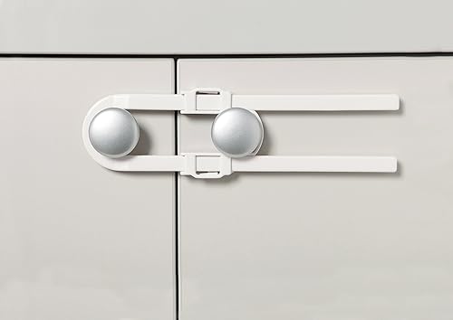 Miniatura 5 de Dreambaby Cerraduras de gabinete en forma de U – Cerradura infantil extra larga para armarios – Cerraduras de seguridad deslizantes para bebés