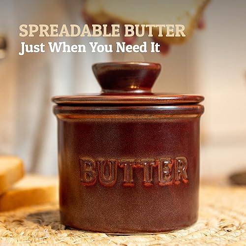 Miniatura 2 de PriorityChef - Mantequilla francesa para mostrador con línea de agua, mantequilla untable bajo demanda, mantequilla de cerámica para dejar en la