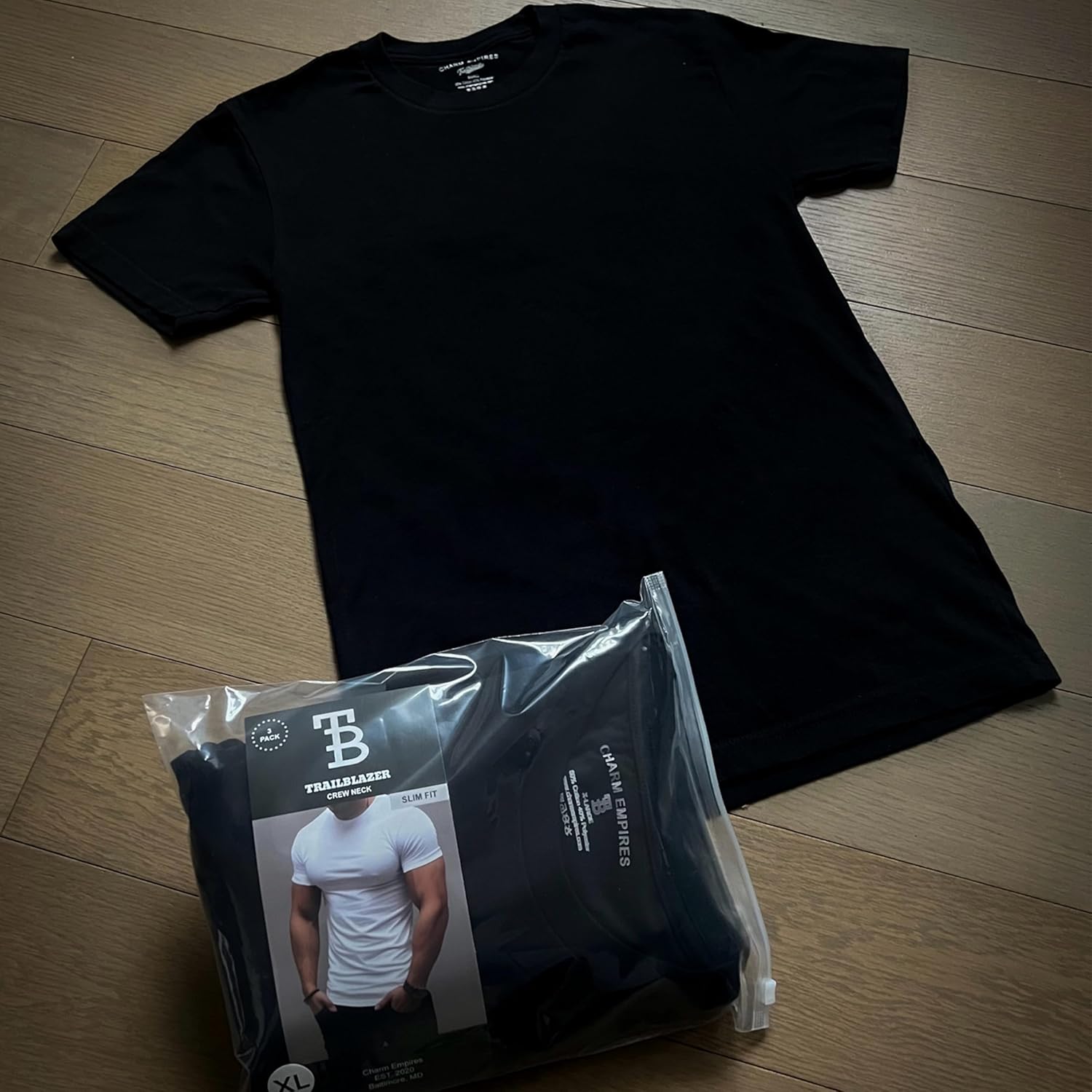 Trailblazer Slim Fit Crew Neck Undershirts (3 Pack) Moisture-Wicking, NO Shrink T-Shirt - Image 3