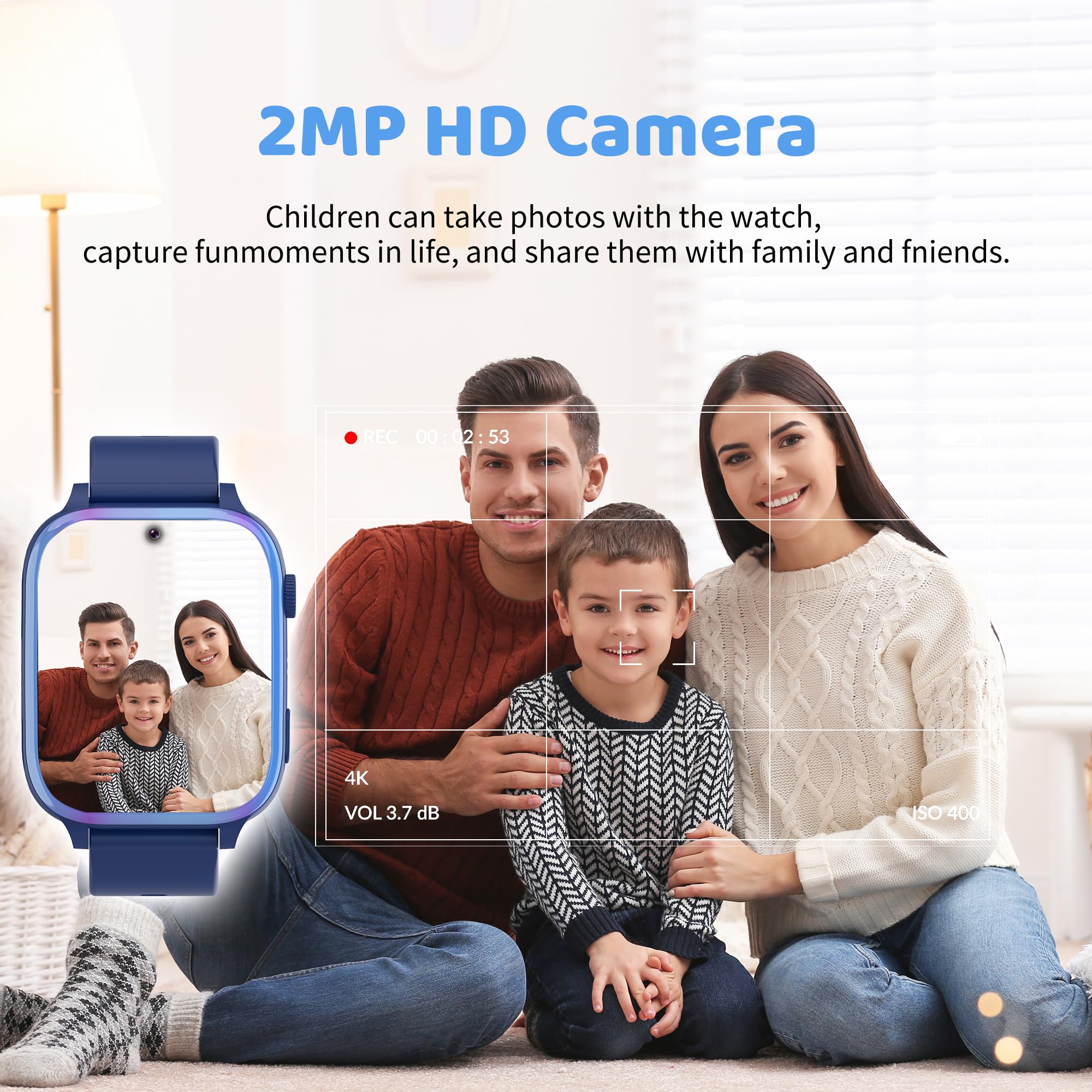 GPS SMS Reloj inteligente para niños con 4G llamadas de vídeo y teléfono, SOS, SMS