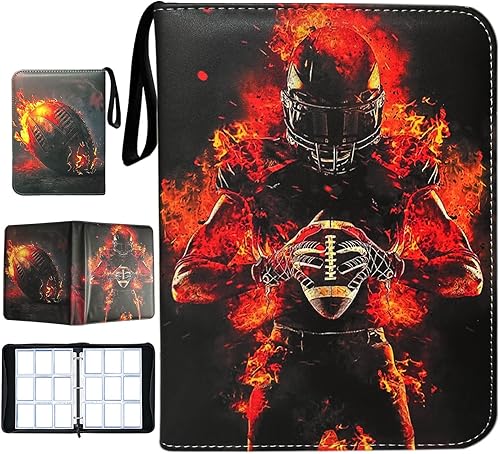 Carpeta de tarjetas de fútbol con mangas, 900 bolsillos, protectores de tarjetas de fútbol, álbumes, organizador de almacenamiento de tarjetas,