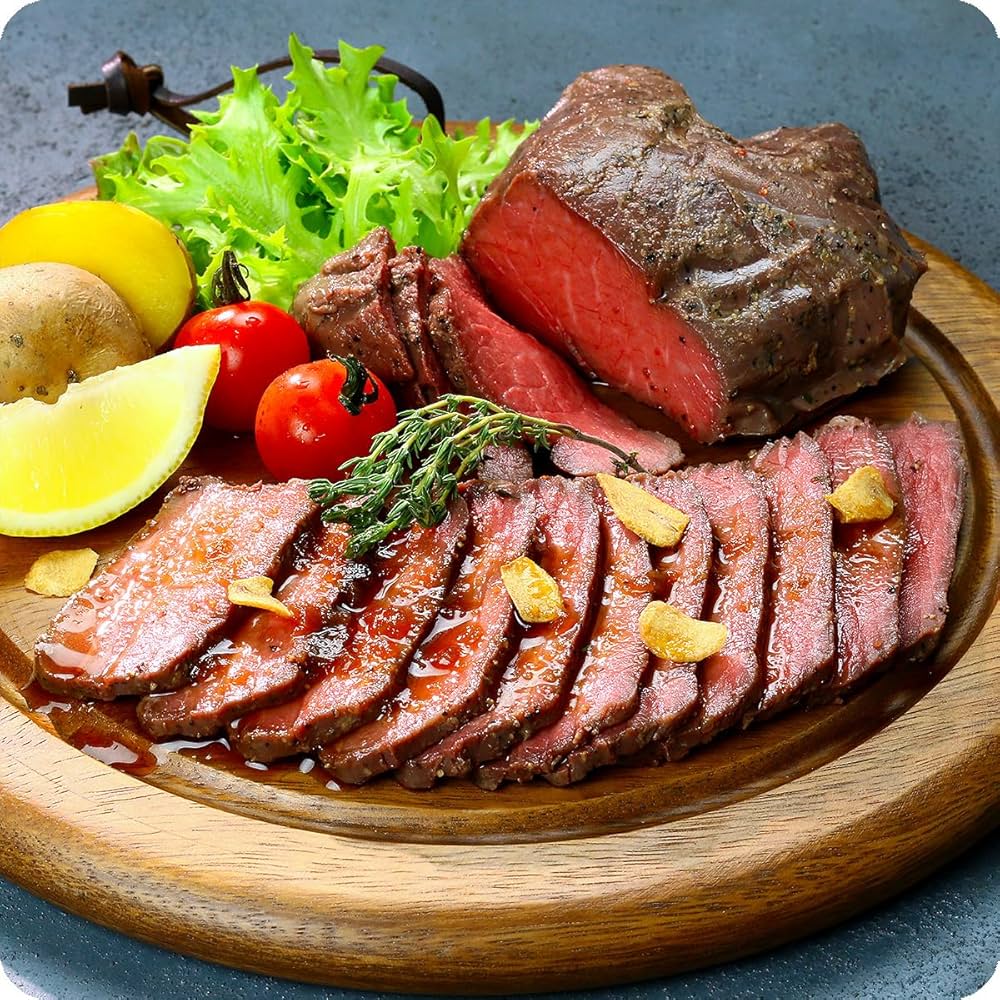 Amazon.co.jp: 黒毛和牛 モモ肉 の極上 ローストビーフ 400g