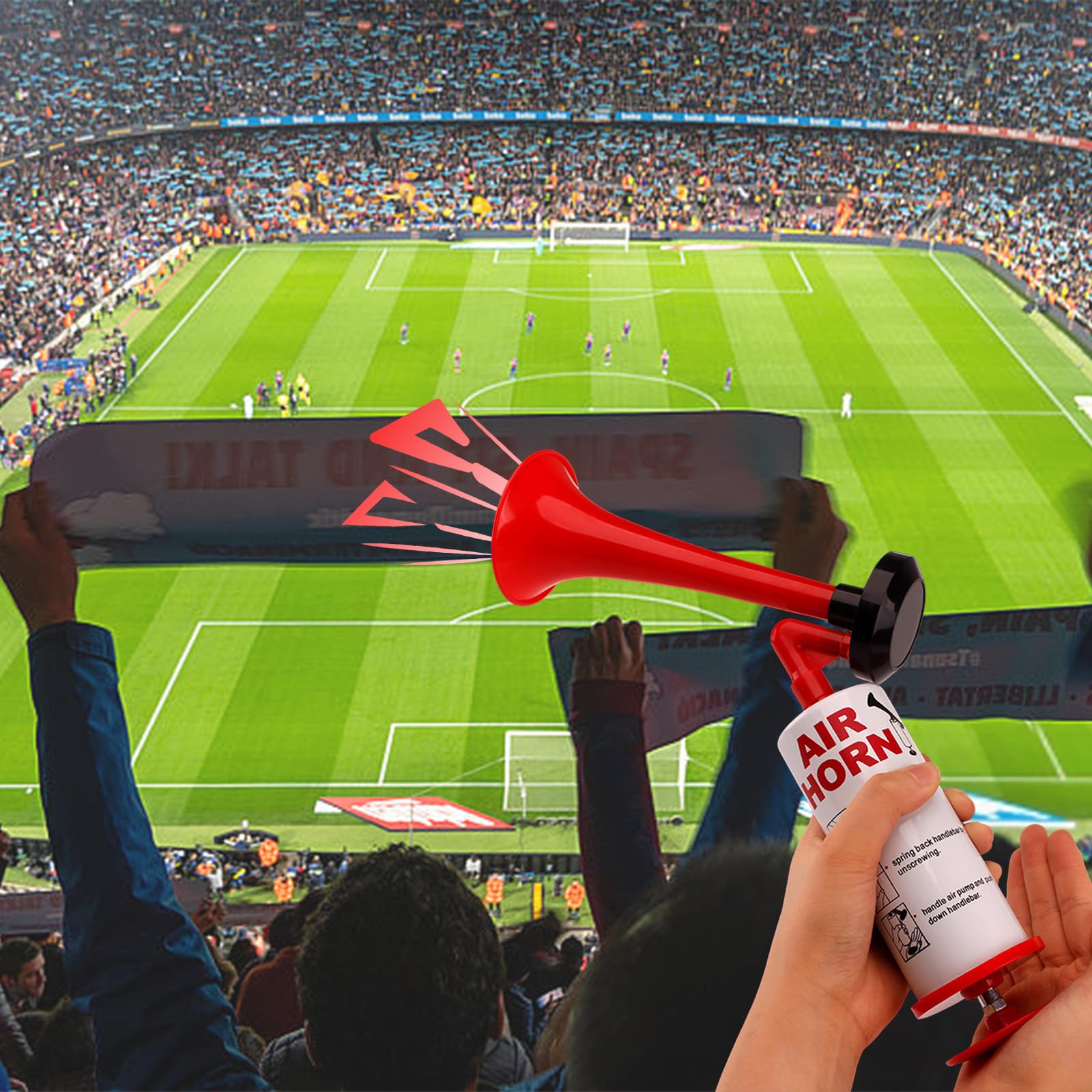 Erzekrim Air Horn - Tromba ad aria compressa portatile, per fischietto di avviamento, per fanfare