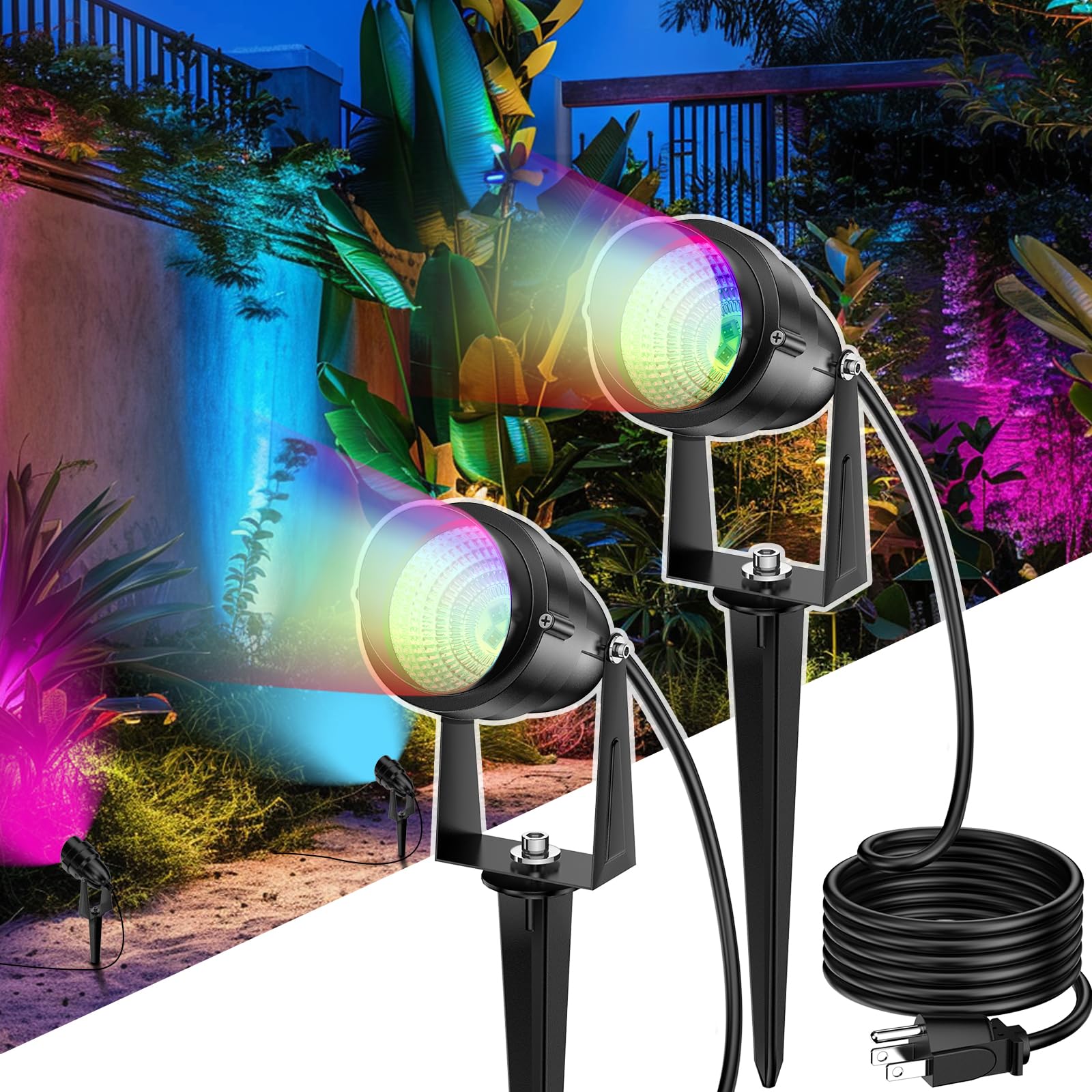 Musuger 1500LM LED High Brightness Outdoor Landscape Lighting 15W