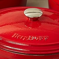 Vista 6 de BergHOFF Olla de hierro fundido Neo con tapa, color rojo, 7 cuartos de galón.