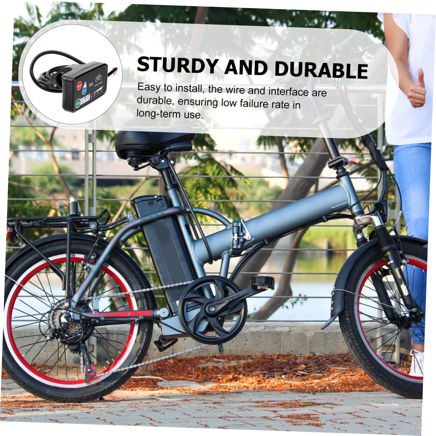 YARNOW 2pezzi Bike Display Panel Controller Per Biciclette Elettriche Facile Installare Resistente e Stabile Accessorio Per Mountain Bike