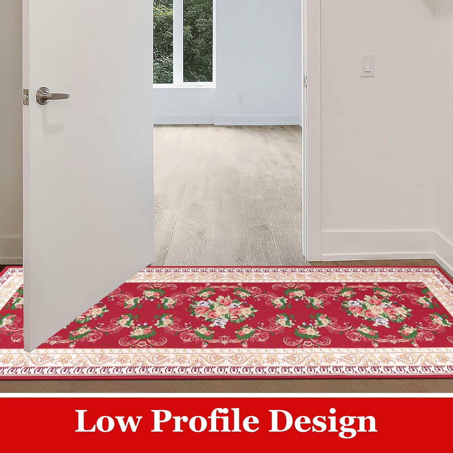 Extra Long Runner Rugs Indoor Hallway Runner Rug 2x8Ft Runner Rug Non Slip Washable Carpet Runner for Entryway Kitchen Bathroom