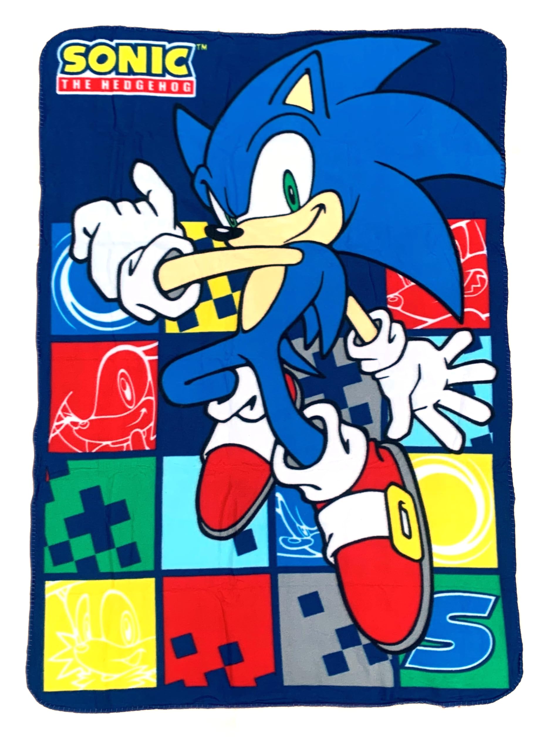 Cartoon Sonic Children's Blanket 100% Polyester 100 X 140 Cm