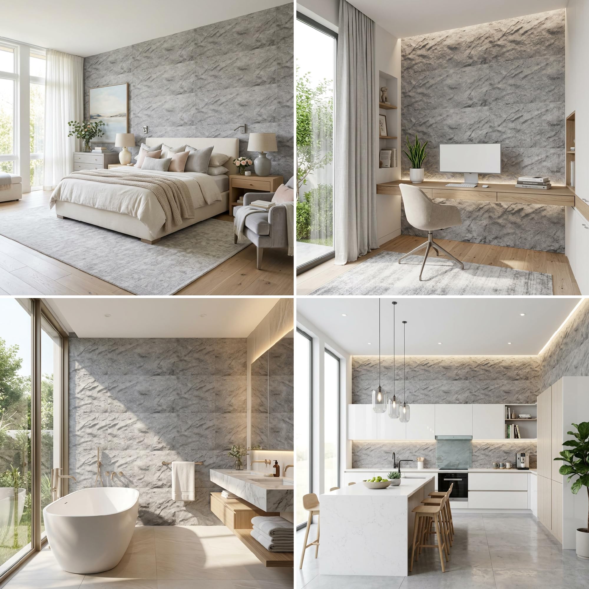 Paneles de pared 3D imitación mármol y piedra, revestimiento de espuma para salón, cocina, baño, balcón, dormitorio, oficina.