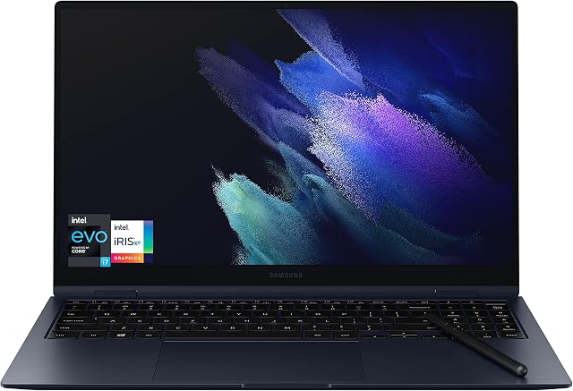 Samsung Galaxy Book Pro 360 Intel Evo i7 with Windows 10 Home 15.6 Inch Touchscreen Laptop 16GB RAM 512GB Storage Mystic Navy (UK Version) - FREE Upgrade to Windows 11