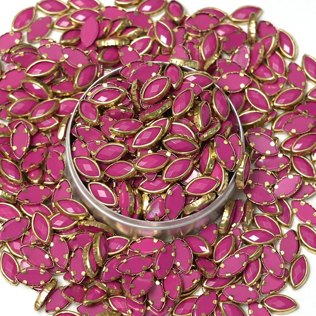 Embroiderymaterial Raw Material Flat Glue On Kundan Stones Beads