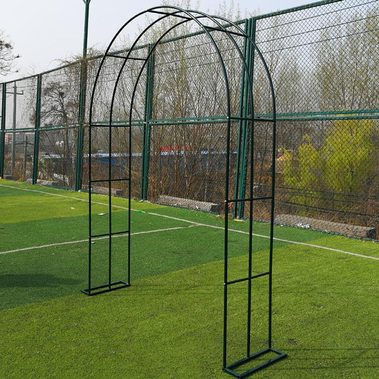 Pergola de jardin 350 x 220 cm en métal pour stopper l'affaissement des plantes grimpantes