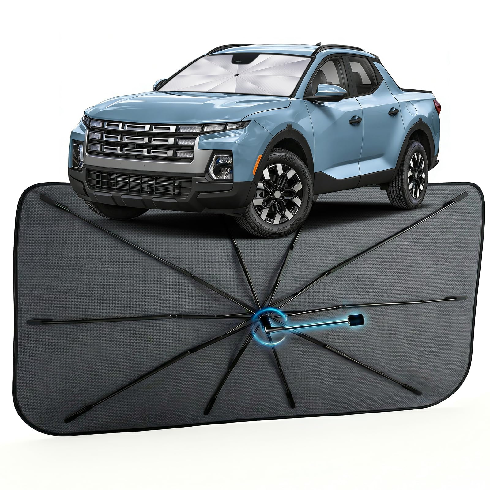 Car Windshield Sun Shade Umbrella for Hyundai Santa Cruz 2022-2026, 1:1 Fit
