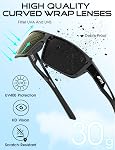 ATTCL Polarized Sunglasses for Men Fishing: UV400 Protection Lightweight TR90 Wrap Around Non Slip Sun Glasses for Driving