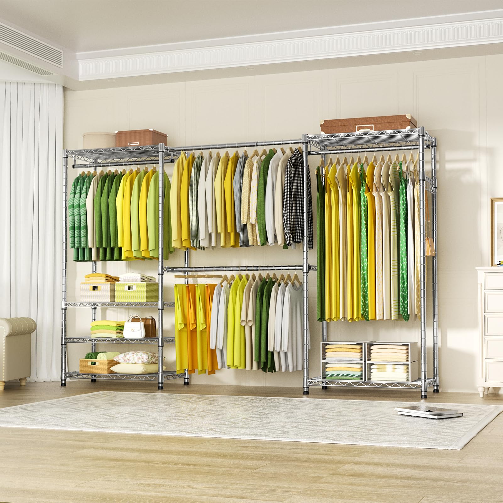 Amazon.com: Ulif E1 Heavy Duty Closet Garment Rack, 6 Tiers