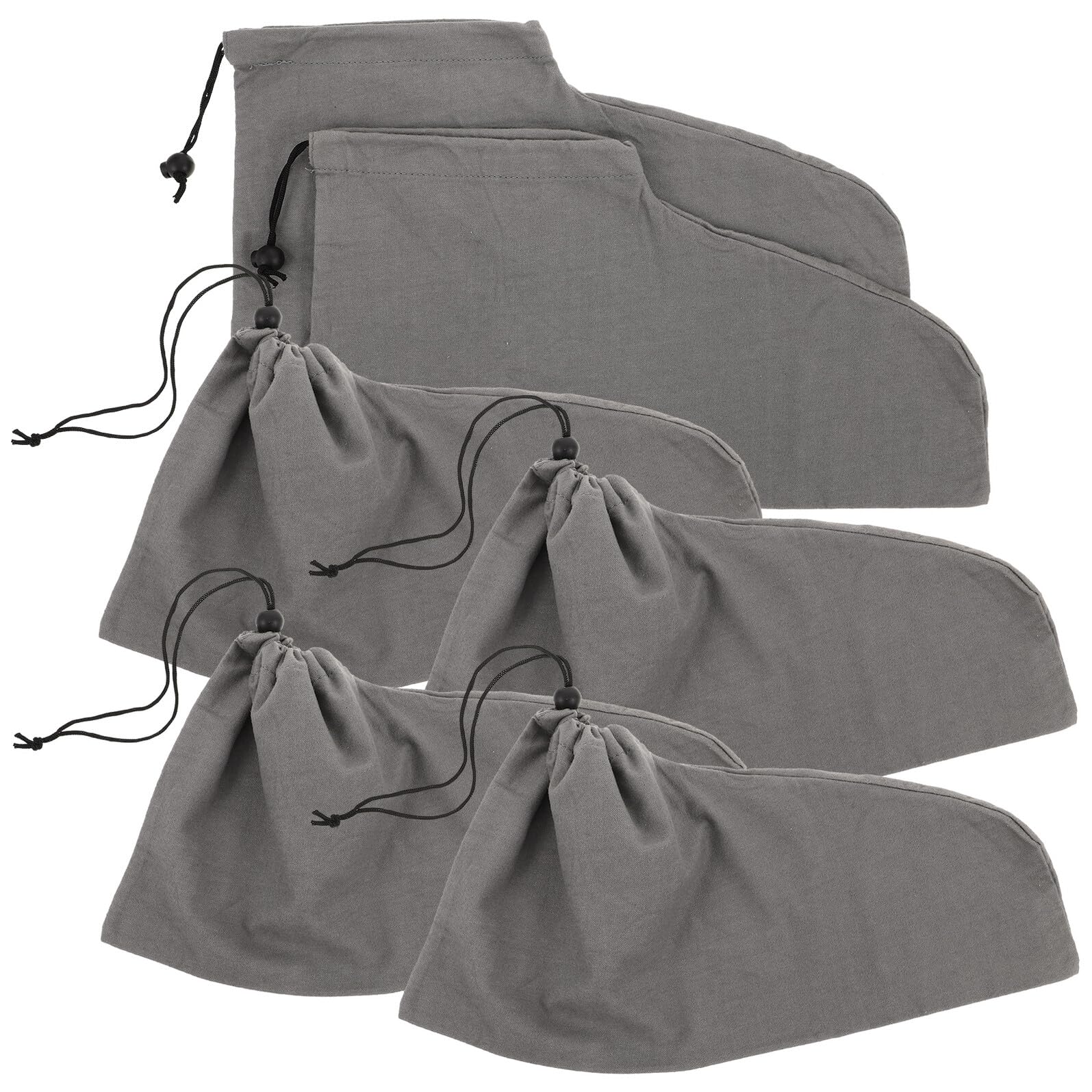 Beavorty 6pezzi Borse per Scarpe da Viaggio in Cotone Traspirante Coulisse Organizer per Riporre le Scarpe Sacchetti Antipolvere per Viaggi per Uomo e Donna