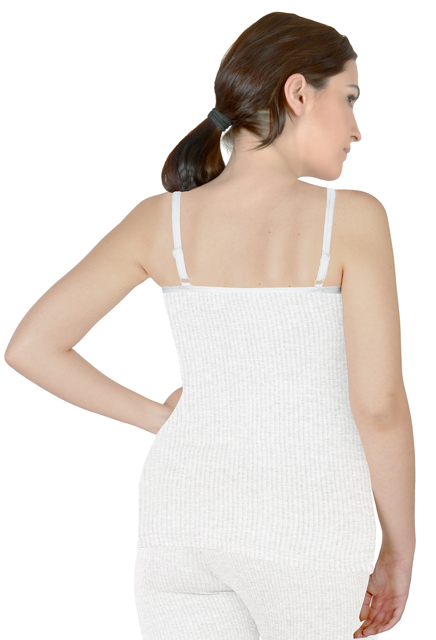 Selfcare Girls Poly Cotton Solid Sleeveless 2 White Thermal Tops (SN0168-75) - Image 2 thumbnail