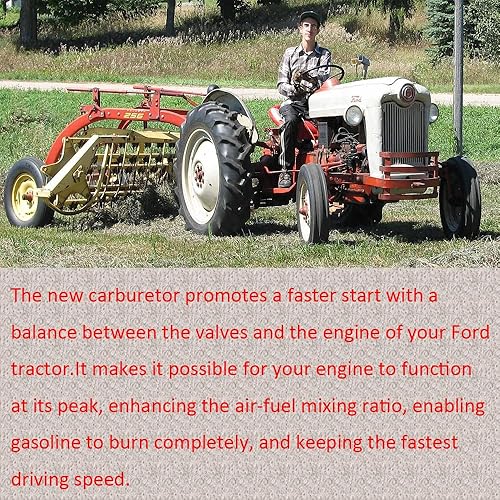 Miniatura 4 de Carburador Eruditeness FIT para Ford Jubilee NAA NAB TractorEAE9510C, B2NN9510A, EAE9510A Marvel Schebler TSX428 Carb