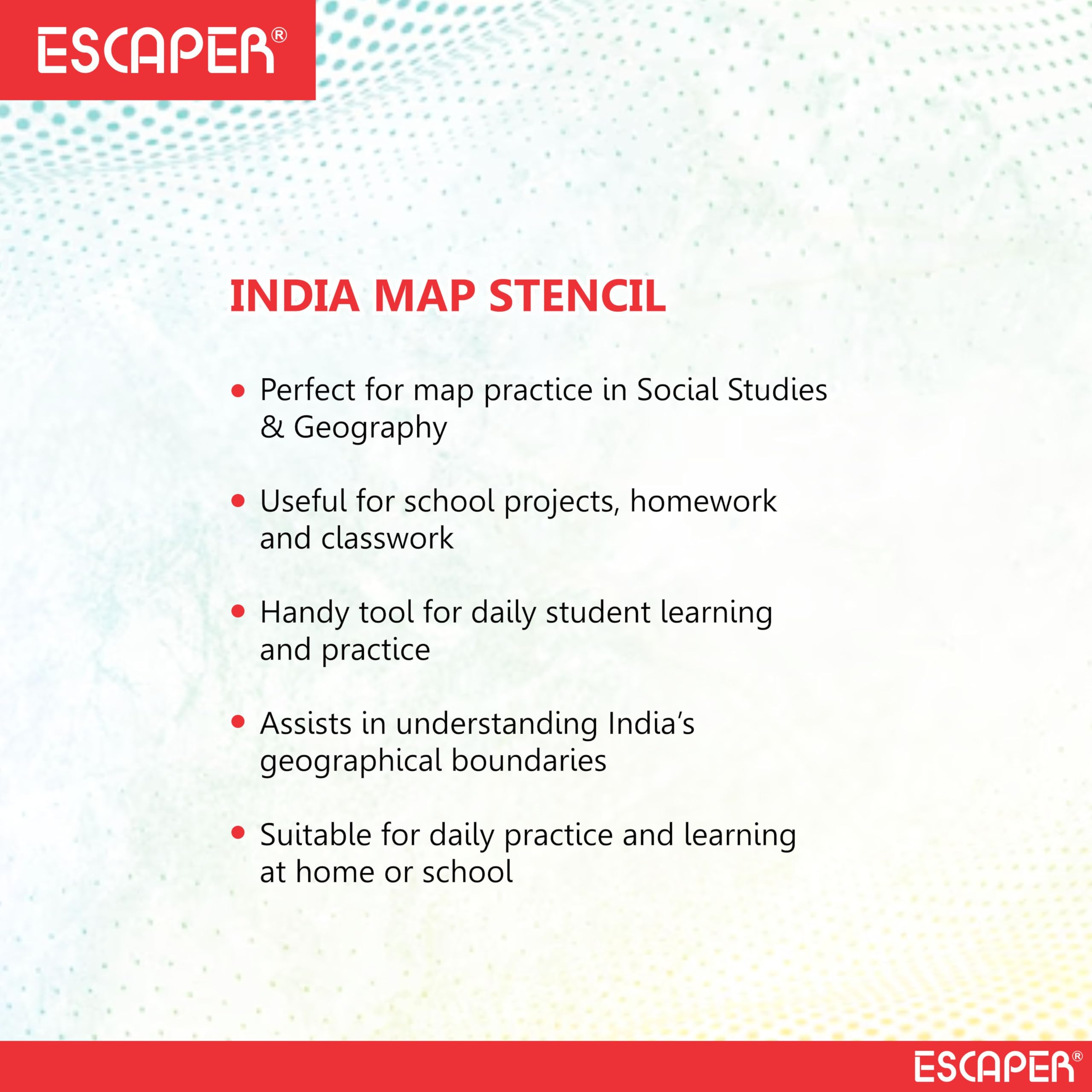 India Map Stencil - Trace & Learn Geography -3