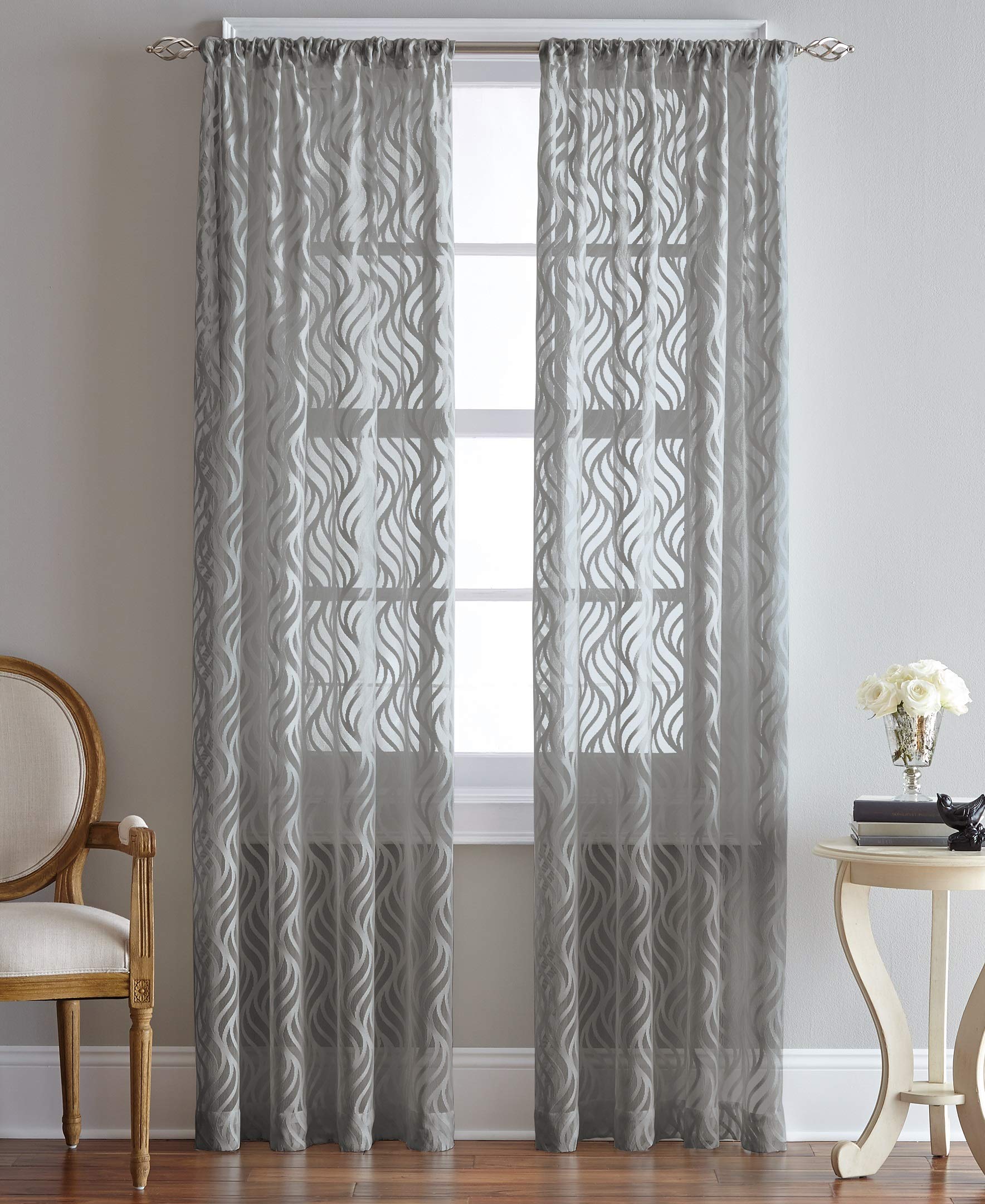 CHF Curtain Panel, Grey, 84", W 50" x L 84" (1 Panels)