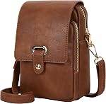 Leathario Crossbody Bag for Women, Vegan Leather Phone Purse, Cell Phone Bag, Travel Cross Body Shoulder Purse and Wallet