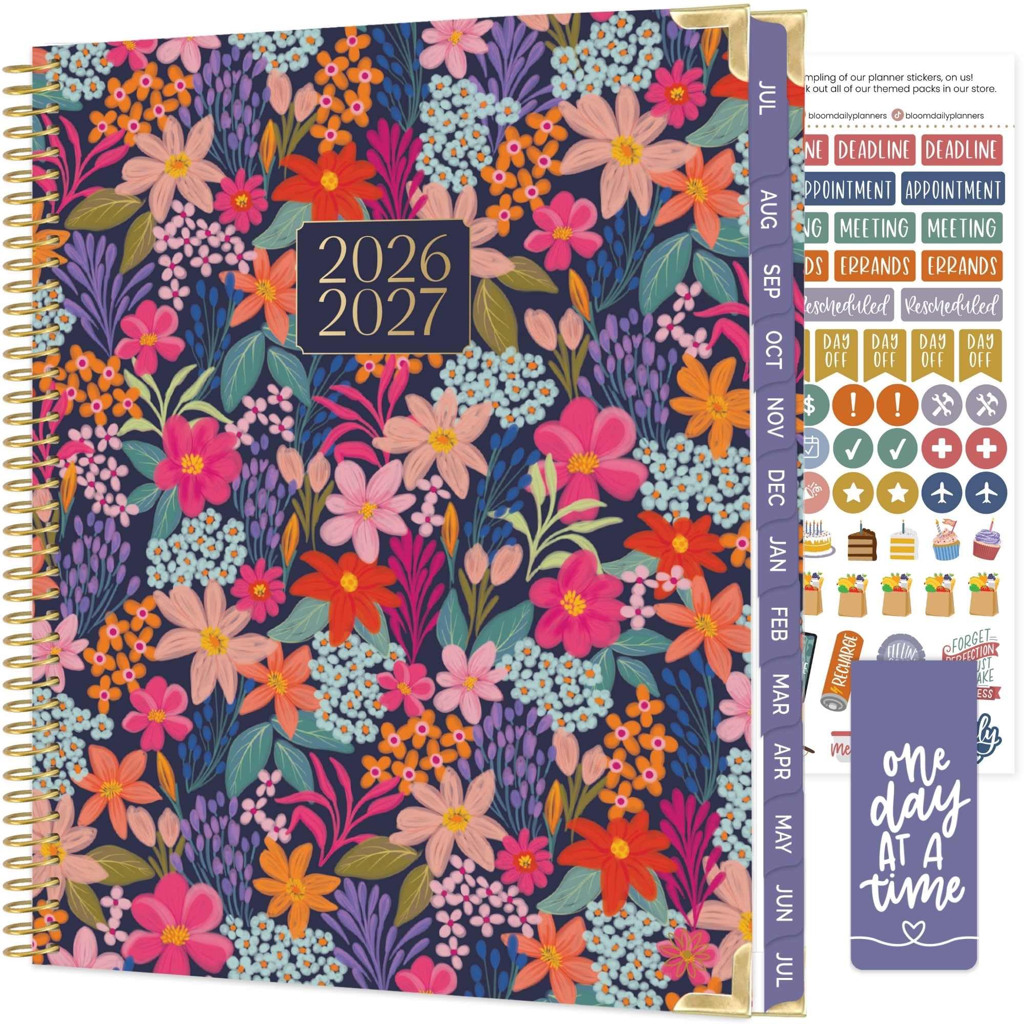 bloom daily planners Agenda scolastica 2026-2027 (21,6 x 27,9 cm) con copertina rigida da luglio 2026 a luglio 2027) – Agenda settimanale e mensile ispiratrice
