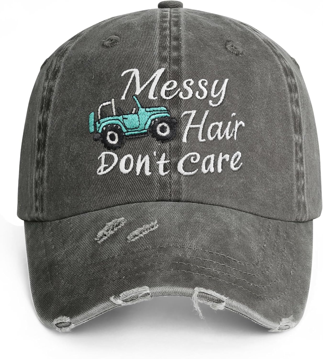 Messy Hair Don't Care Trucker Baseball Hats Cap for Women Girl