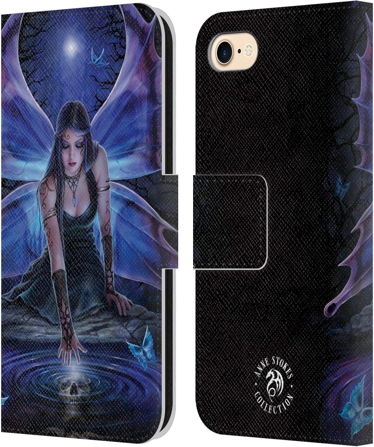Head Case Designs Officially Licensed Anne Stokes Immortal Flight Fairies Leather Wallet Case Compatible with Apple iPhone 7/8 / SE 2020 & 2022