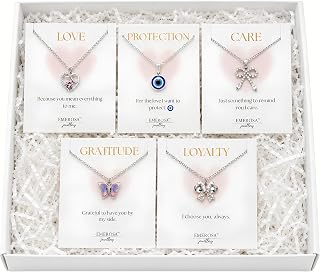 5 Pcs Necklace Combo Set for Women & Girls | Stylish Chain with Pendant Jewellery Set | Fashion Pendant Chains for Birthday, Anniversary & Valentine’s Day Gift