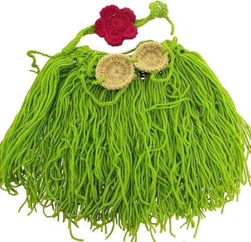 Miniatura 3 de M&G House Accesorios de fotografía para recién nacidos, faldas de hierba de punto de ganchillo, accesorios para fotos de bebé, accesorios hechos a