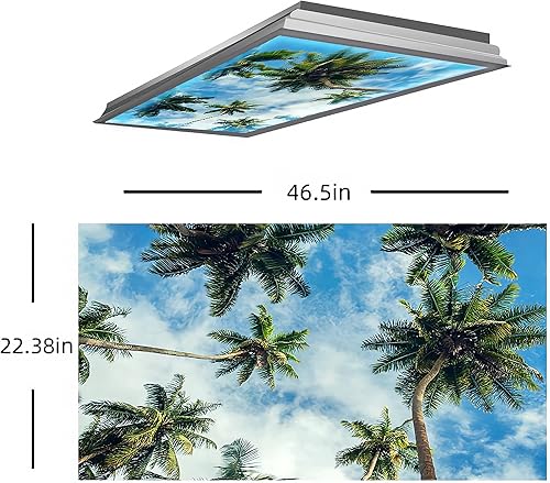 Miniatura 3 de Cubiertas de luz fluorescente para la oficina del aula, filtros de luz LED de 2 x 4 pies, eliminan el deslumbramiento y la fatiga ocular, cubiertas