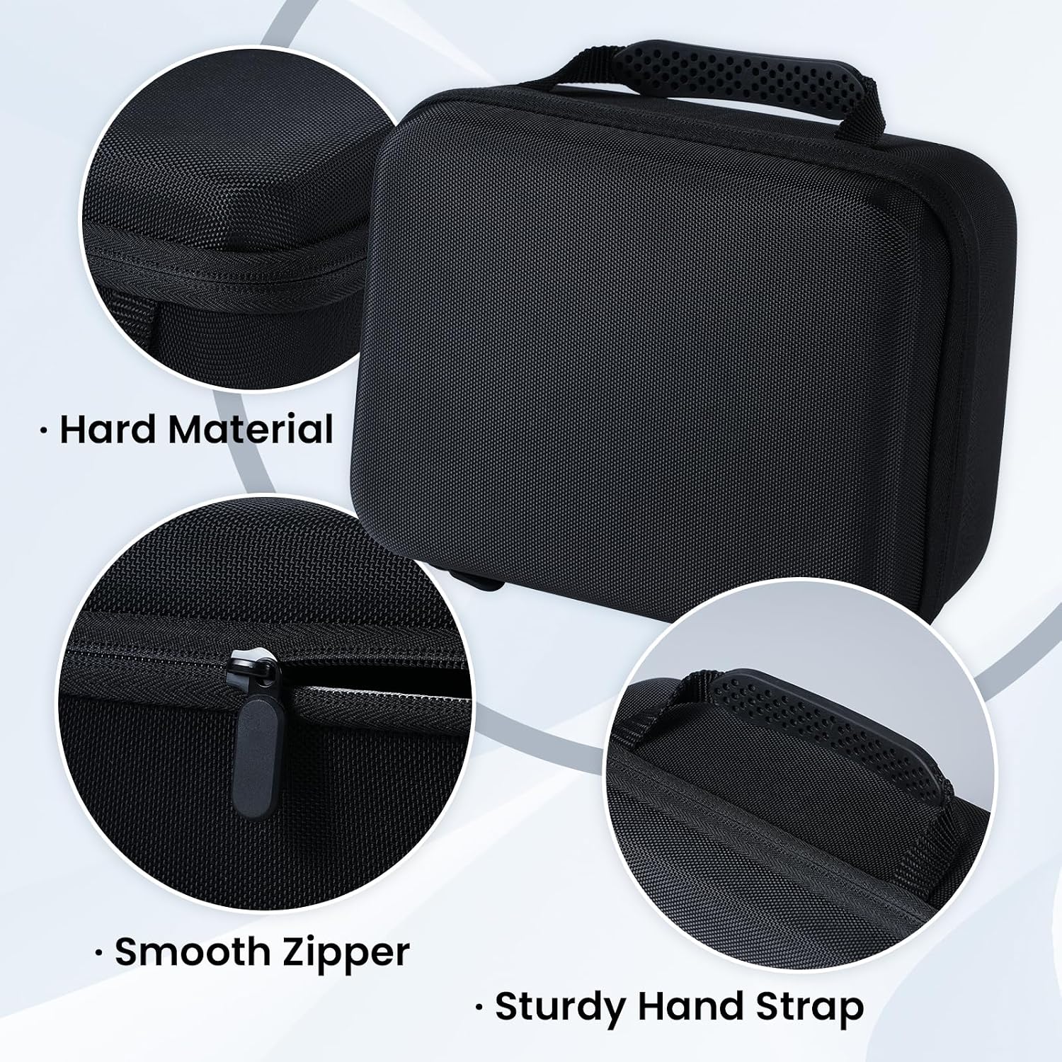 241BT Thermal Label Printer Case, Black Waterproof Shockproof Storage Bag
