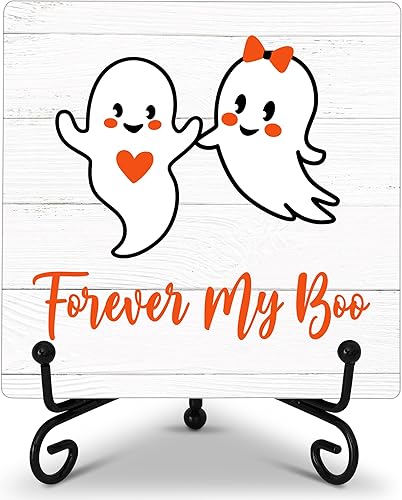 Miniatura 9 de Letrero de decoración de escritorio de Halloween, decoraciones de Halloween para el hogar, cocina, granja, café recién Boo'd, regalos de Halloween