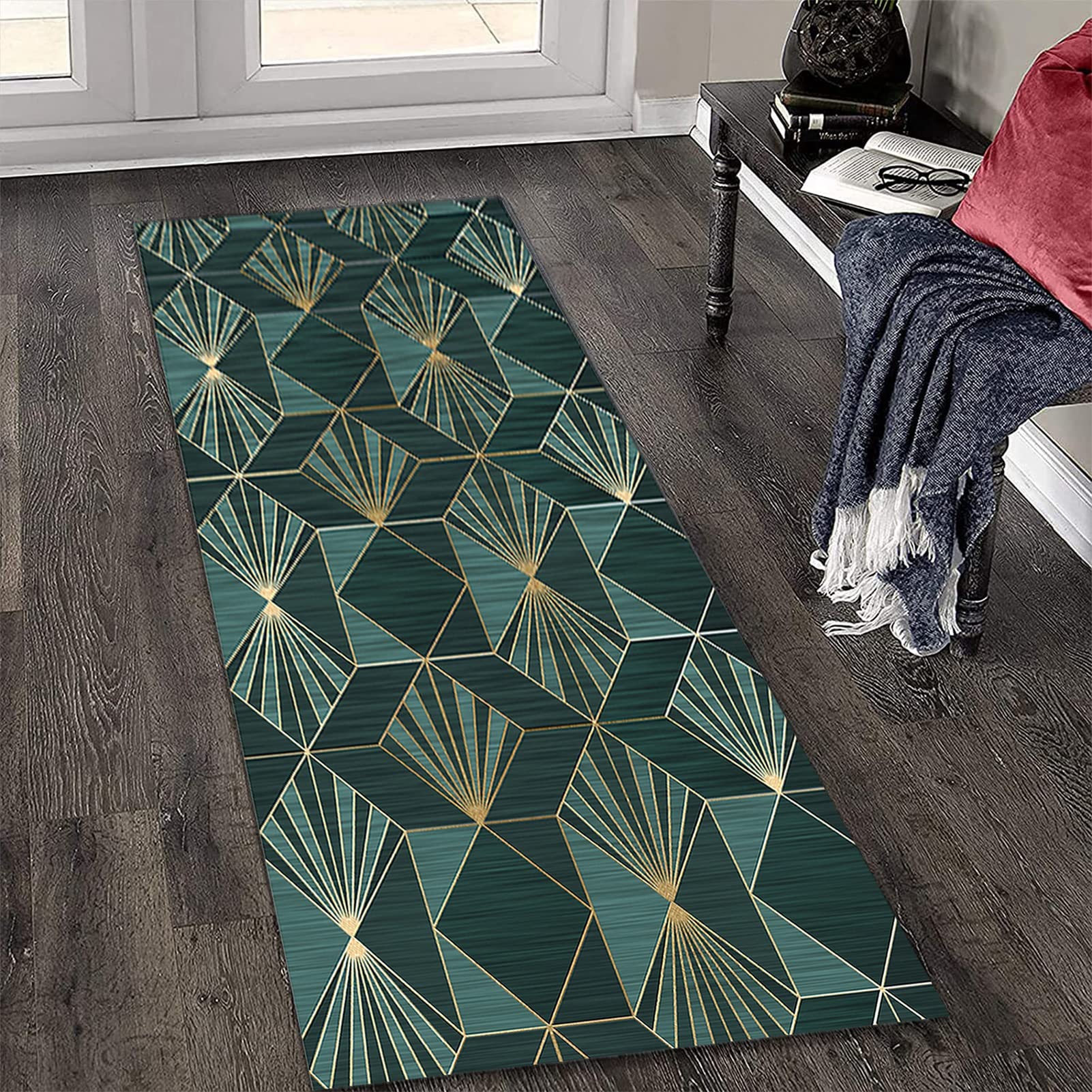Tapis de couloir moderne anti-bruit et antidérapant pour entrée et cuisine