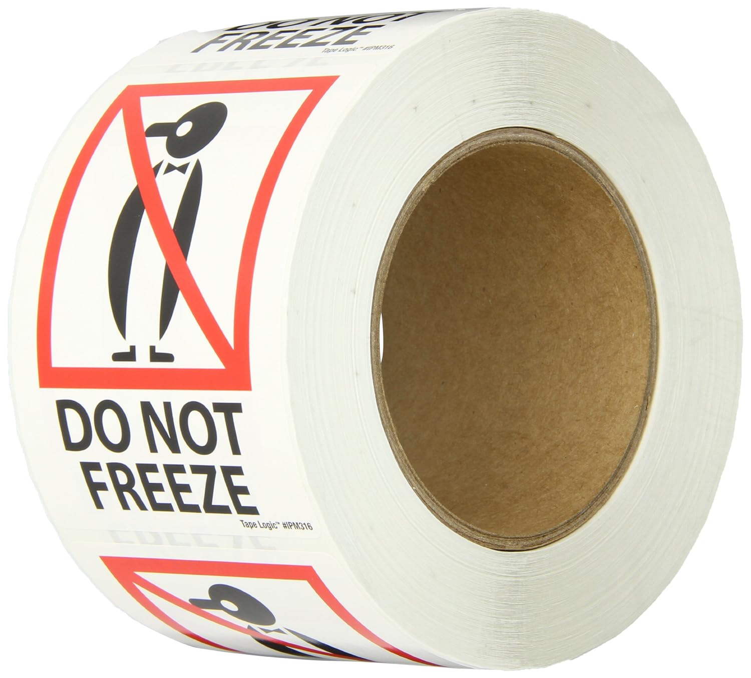 Aviditi 3" x 4","Do Not Freeze" Red/White/Black Warning Sticker, for Shipping, Handling, Packing, and Moving (1 Roll of 500 Labels)