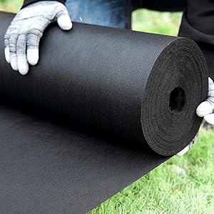 N\C Nonwoven Weed Barrier Landscape (3ft x 50ft) 3 oz Heavy Duty Commercial Non-Woven Weeding Cloth Durable Garden Landscape Fabric Easy Setup and Cut