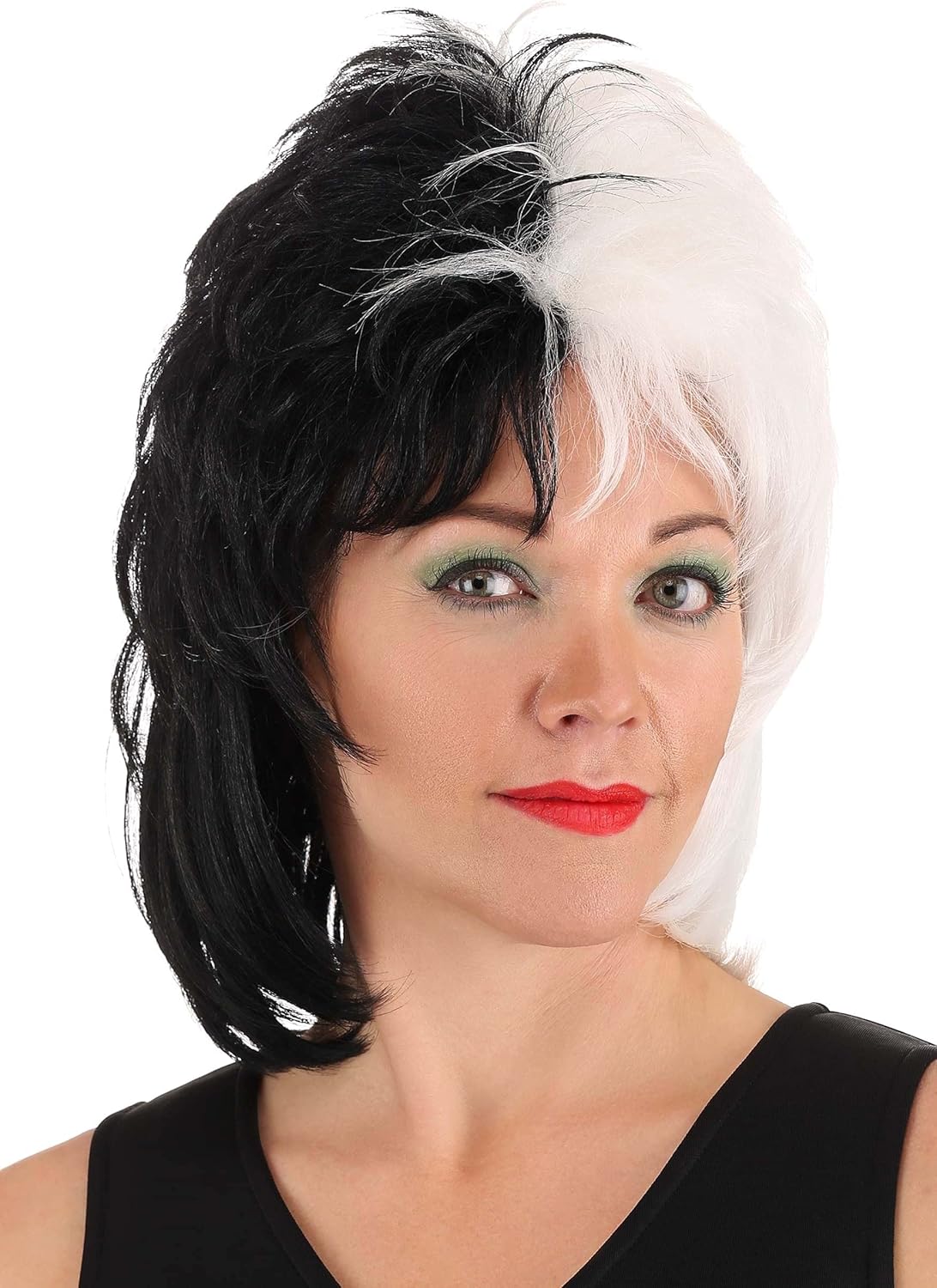 Authentic Disney's Cruella De Vil Wig, 101 Dalmatians Costume Accessory for Halloween Cosplay Standard