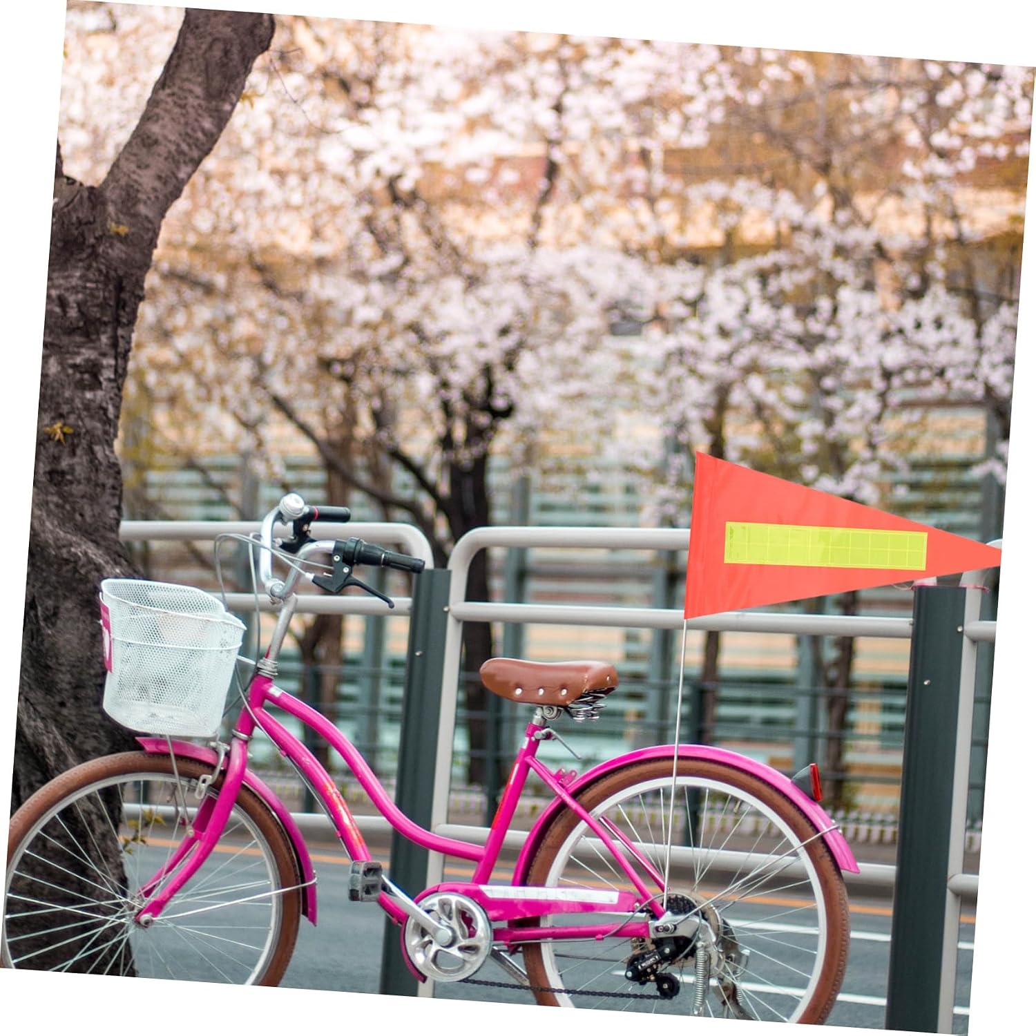 2pcs Bike Safety Flags Reflective Triangle Bicycle Warning Pennants 20.2x45.2cm for 6mm Poles, High Visibility Safety Accessories for ’s Bikes, Scooters, and Electric Vehicles
