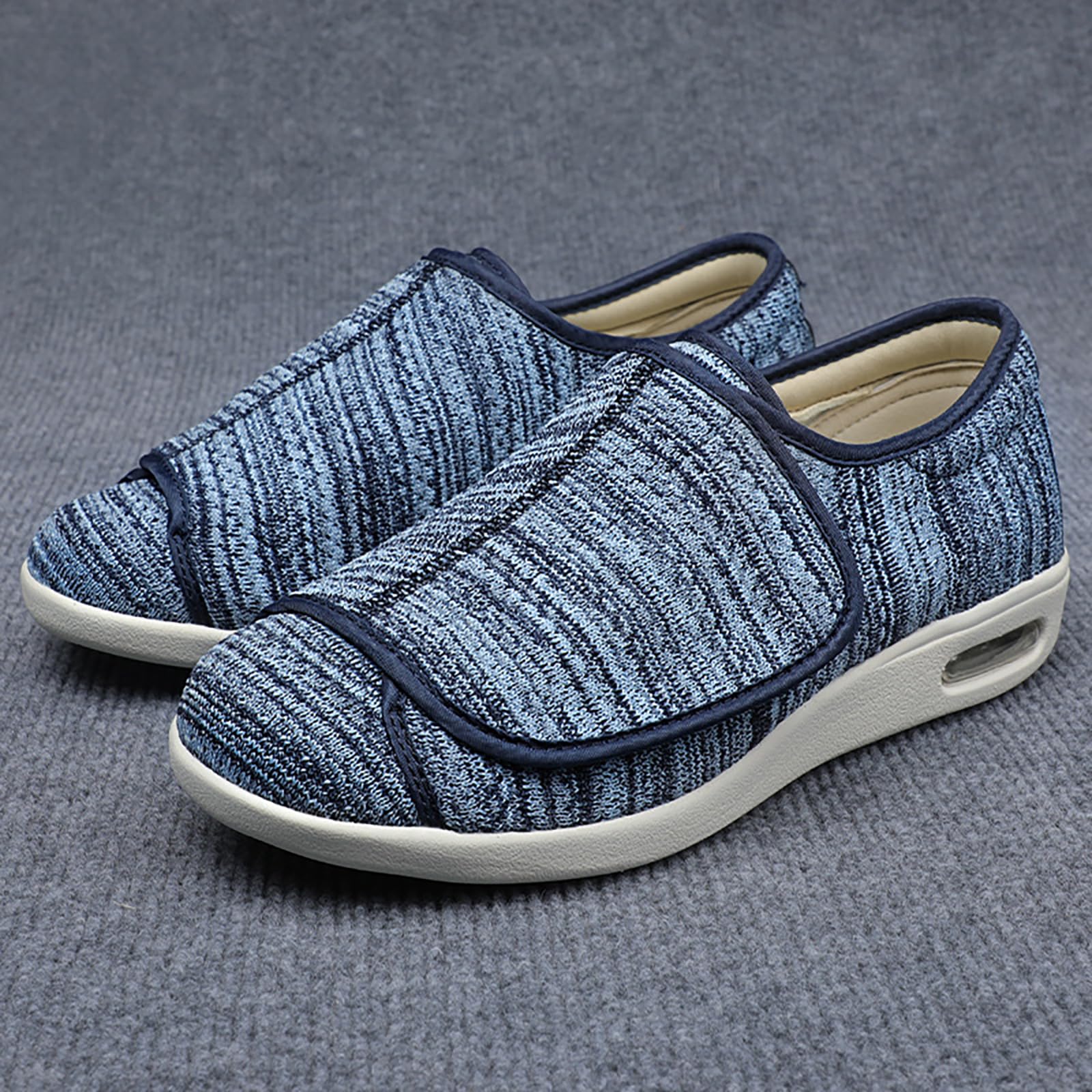 Zapatos Elegantes Mujeres Diabéticas, Zapatillas Ligeras Caminar con Ancho Extendido Y Correa Ajustable Poner Y Quitar Fácilmente, Zapatos para Edemas En Pies Hinchados, Zapatos