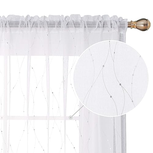 Modern Window Curtains White Amazon Com