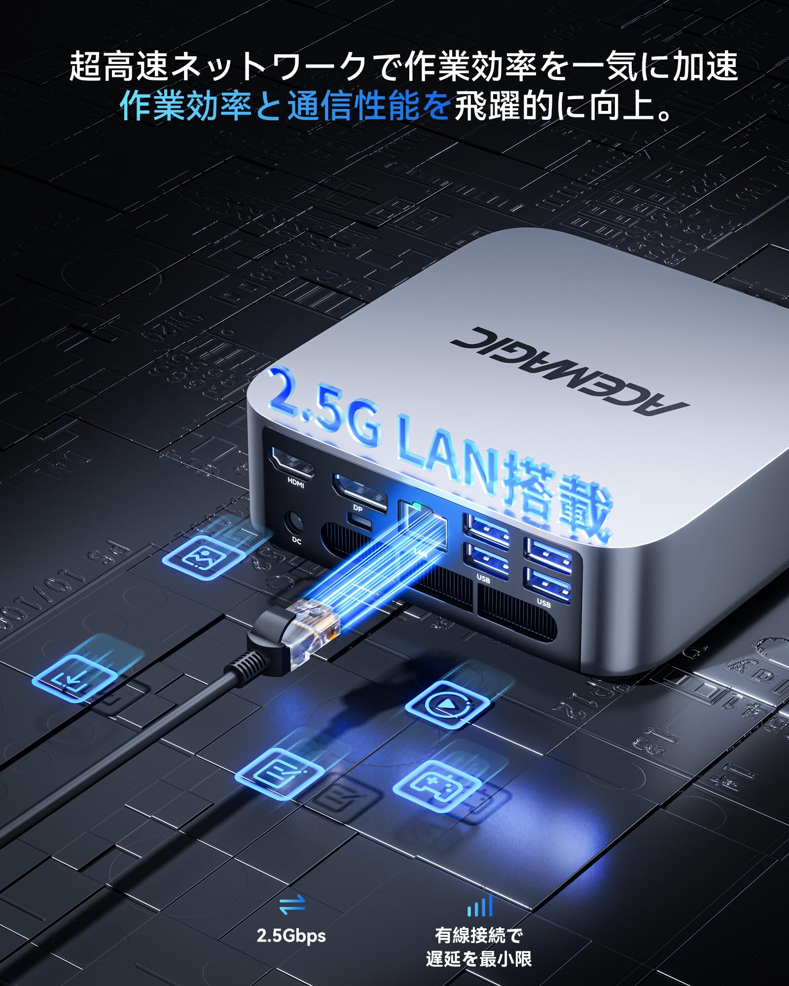 Amazon.co.jp: ACEMAGIC Mini PC AMD Ryzen 7 6800H 8C/16T Max 3.7GHz