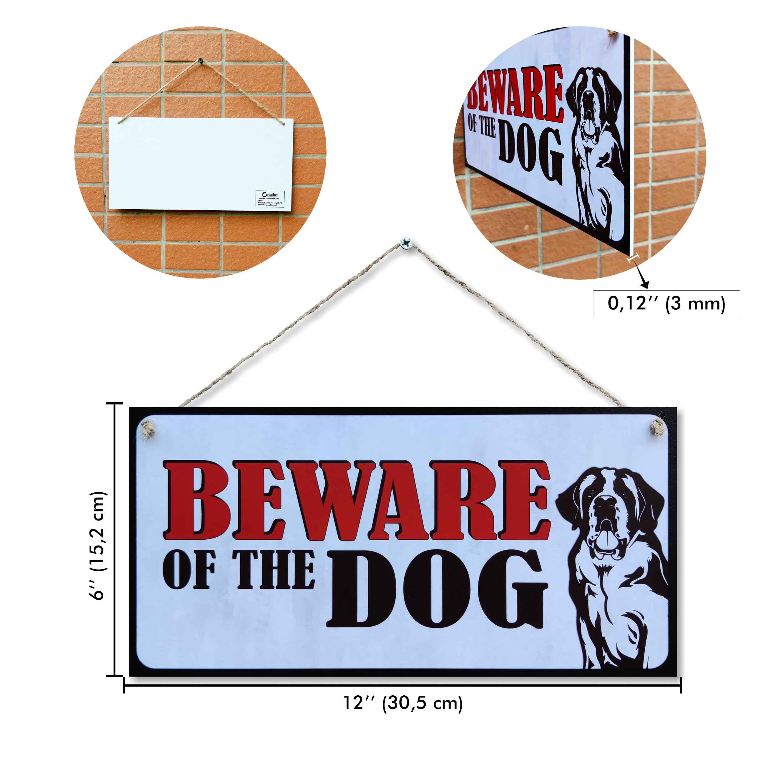 Cartello ATTENZIONE AL CANE Shih Tzu Per Esterni – 15,2x30,5 Cm In PVC Resistente