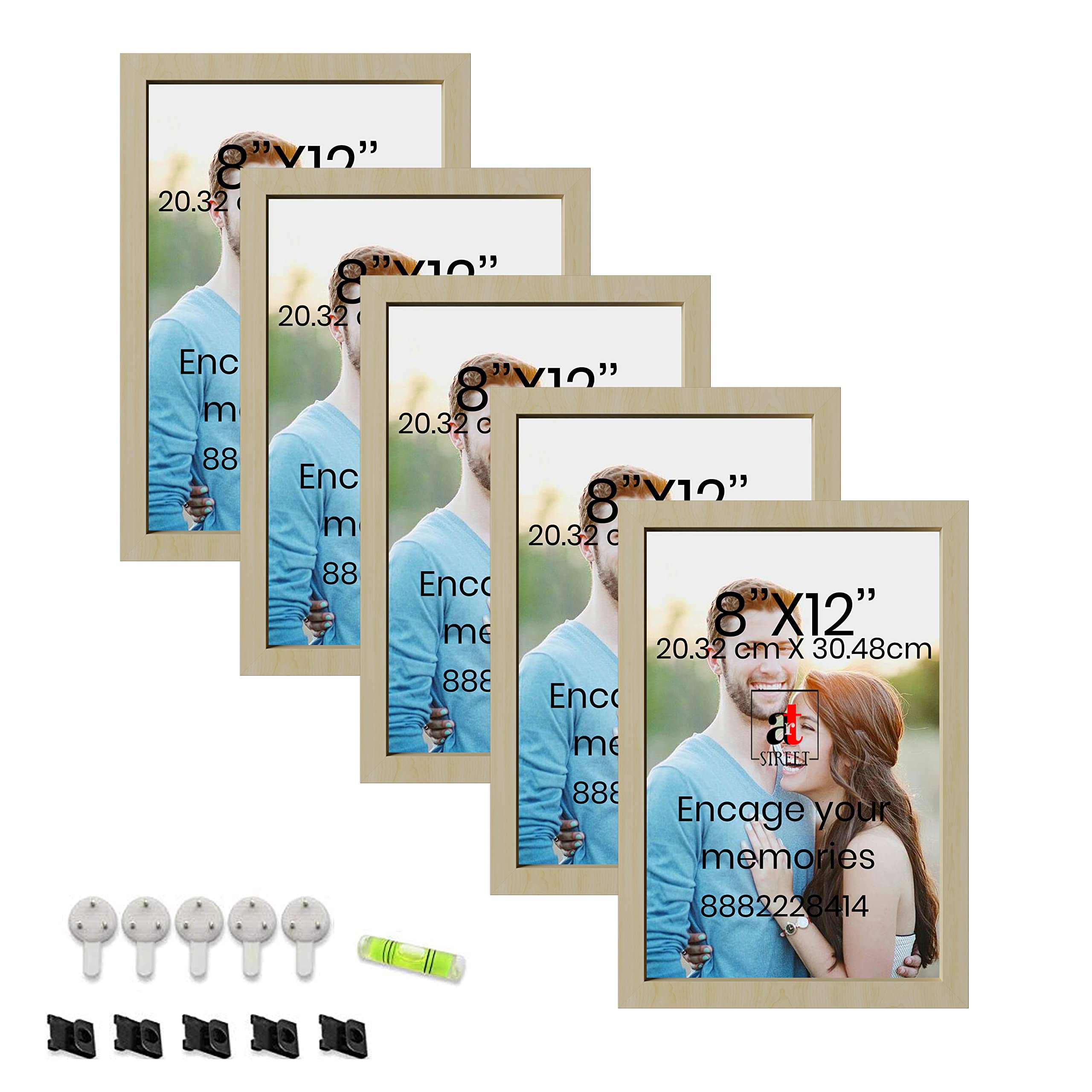 Art Street A4 Size Photo Frame for Wall Set of 5 Beige Picture Frame for Home and Office Decoration, Size -8x12 Inches (B0BWJLJBJ2) Amazon Price History, Amazon Price Tracker