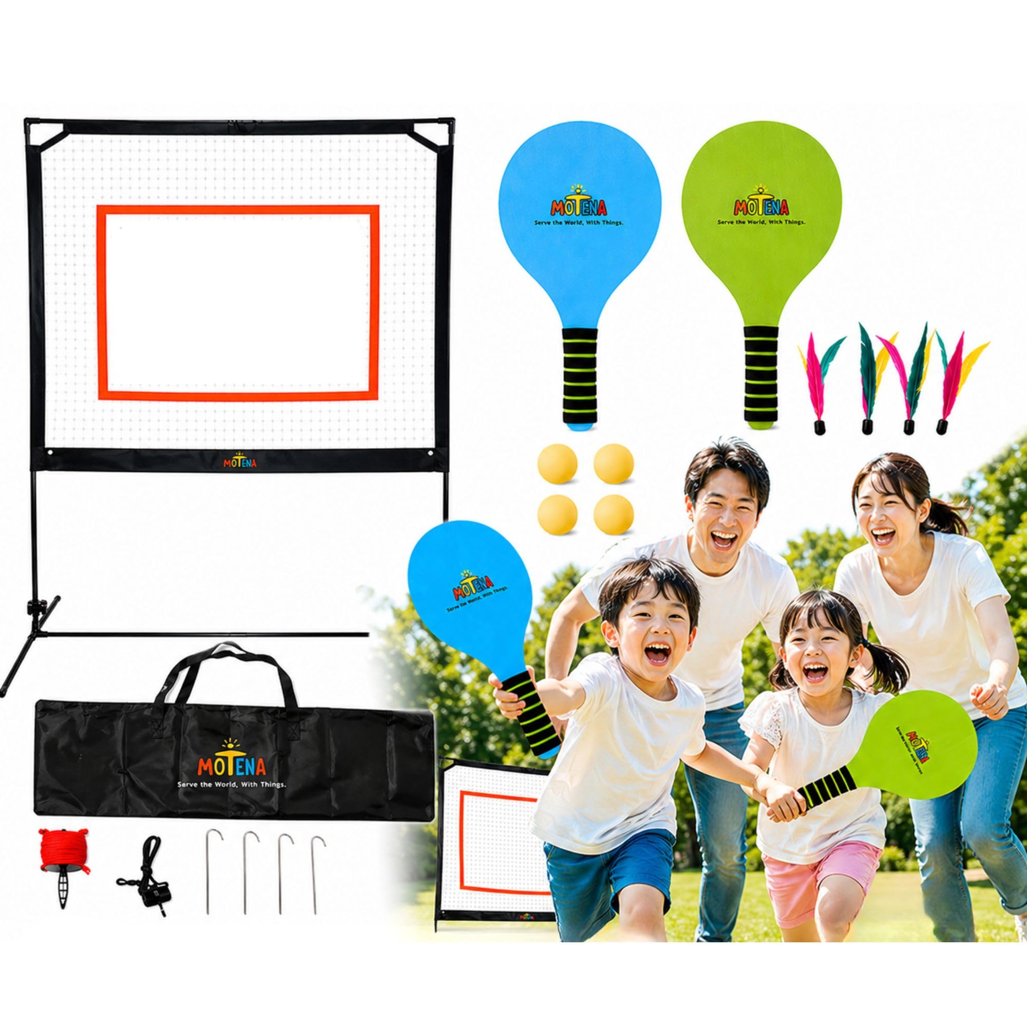 Amazon.co.jp: ミンスポ ラケットゲーム ポータブルネット付き