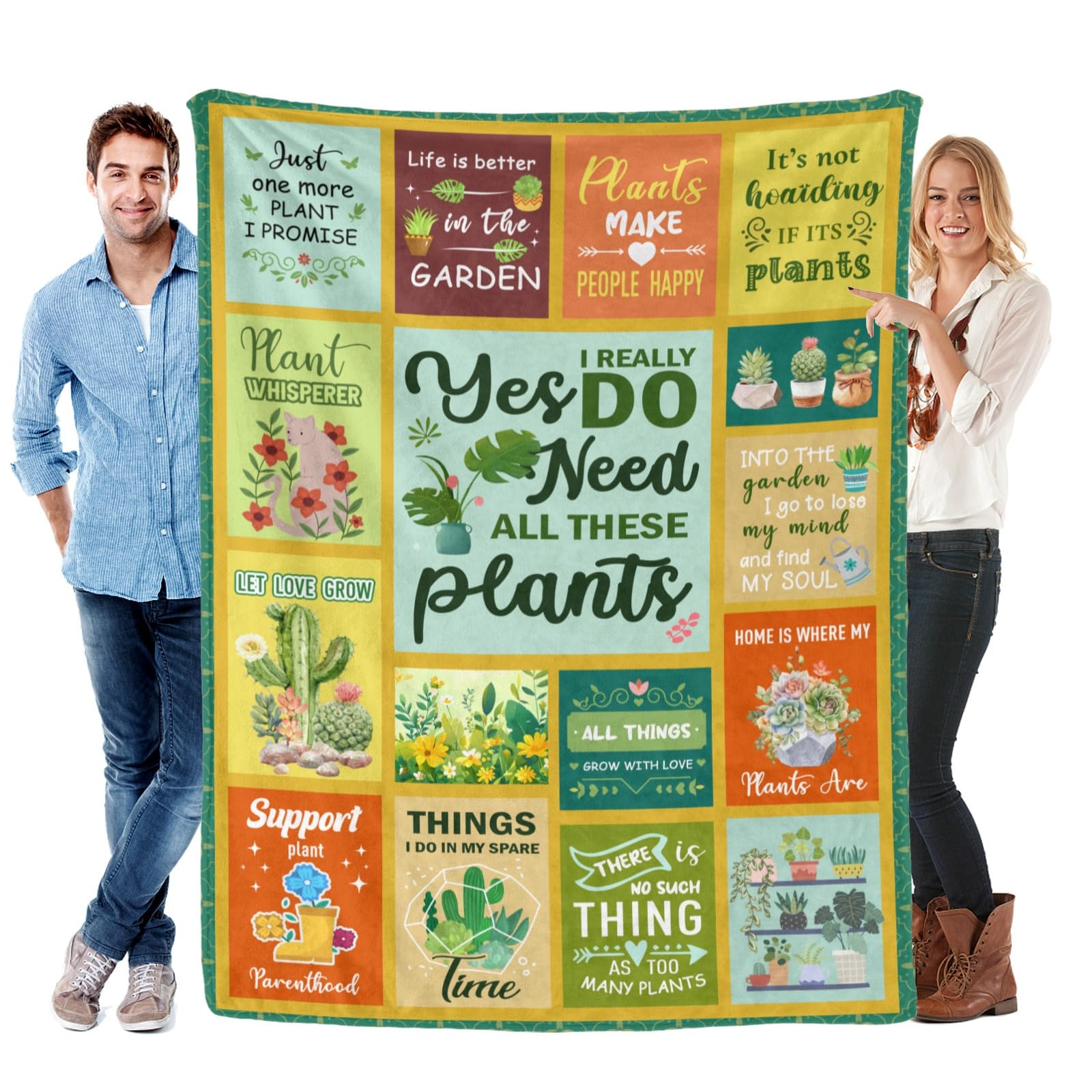 Kendt Gardening Gifts for Women,Plant Blanket Gifts for Plant Lovers,Gardening Blanket Gifts for Gardeners Woman,Plant Lover Gifts for Mom Sister