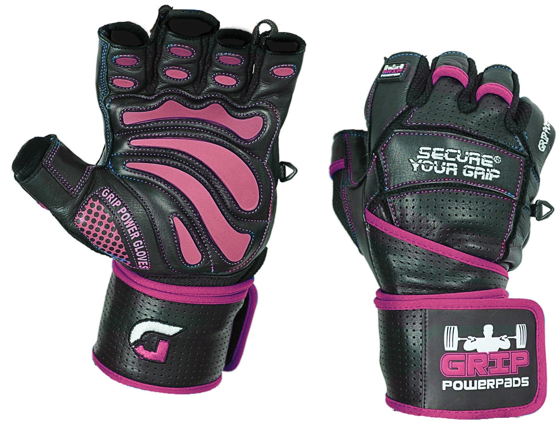 donne Elite guanti da ginnastica in pelle con il design in 5,1 cm ampia polsiere per sollevamento pesi, powerlifting, bodybuilding & Strength training allenamento esercizi