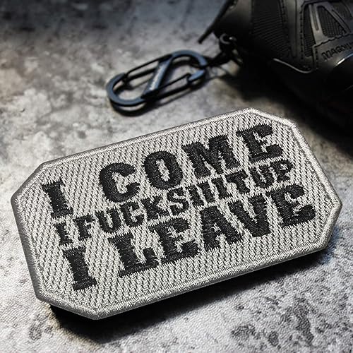 Miniatura 2 de Morton Home I Come I Fuck Shit Up I Leave Funny Military Army Tactical Morale Badge Hook & Loop bordado adhesivo parche
