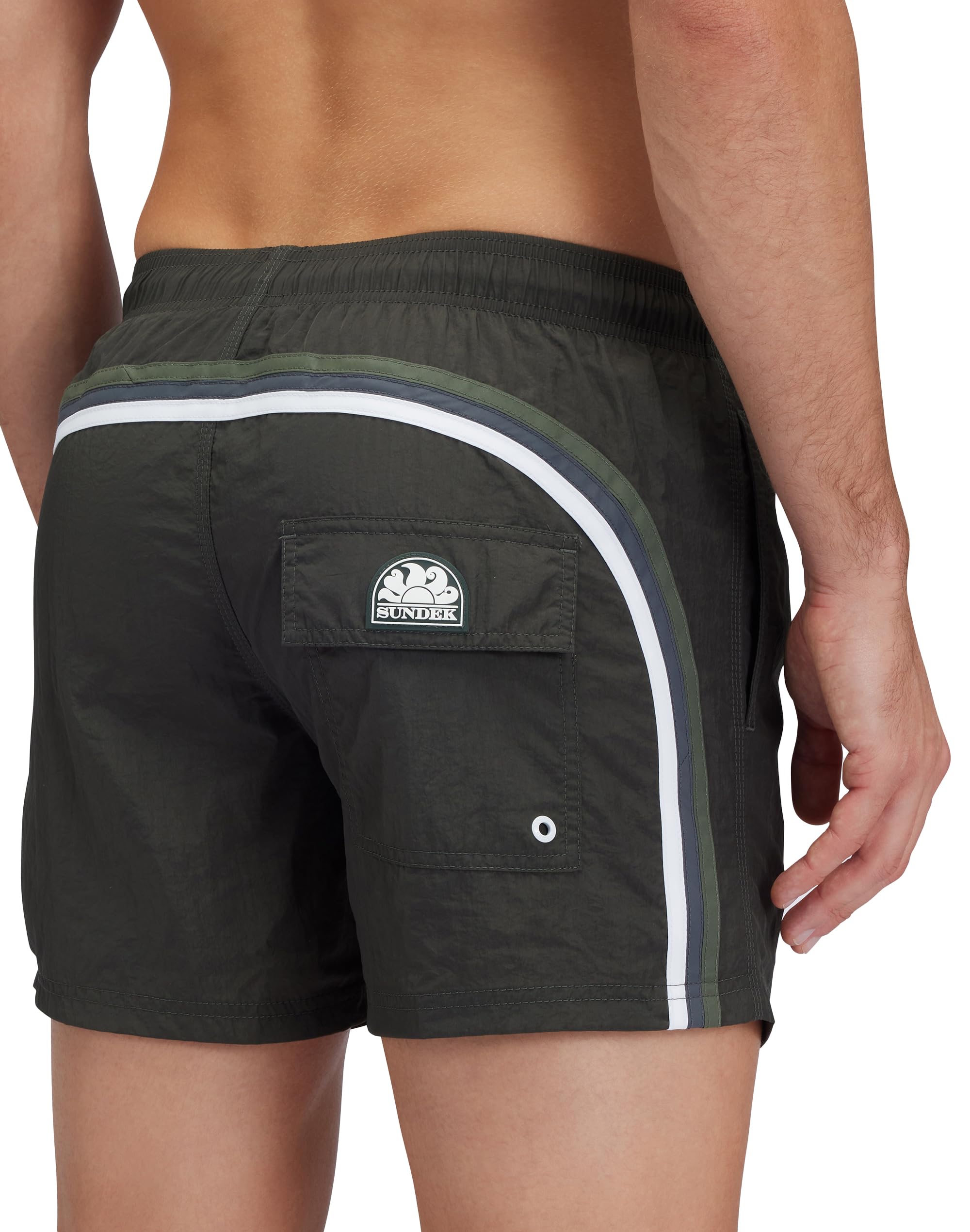 SUNDEK Short de bain taille élastique pour homme Longueur 35,6 cm Entrejambe 12,7 cm