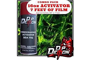 Hydrographic Film Activator Combo Kit Green Flaming Skulls Hydro Dipping 16oz Dip Demon